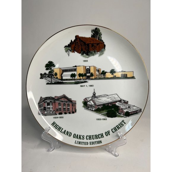 Highland Oaks Church of Christ Vintage Church Plate - Picture 12 of 16